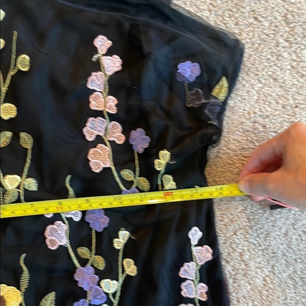 Lulu's Black Maxi Dress with Multicolor Floral Embroidery - Picture 7 of 10